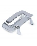 100pcs Stainless Steel Ear-Lokt Buckle Metal Banding Clips 3/4" Width for Sealing Pipe Clamp