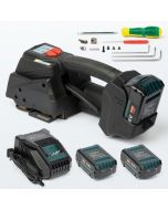 Electric Strapping Machine with LED Touch Screen - 2×5000mah Battery Powered, for 1/2-5/8in PP PET