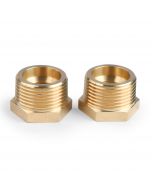 Brass Threaded Pipe Fitting 1/2" NPT Male x 1/4" NPT Female Adapter Set of 2