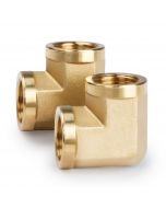 2pcs 90 Degree Barstock Street Elbow Brass Pipe Fitting 3/8" NPT Female Pipe to 3/8" NPT Female