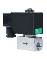 High Pressure Solenoid Valve - 1/4" Stainless Steel 60 bar, 12V DC High-Pressure High-Temperature Resistance Solenoid Valve, 356℉