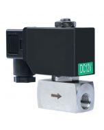 High Pressure Solenoid Valve - 1/4" Stainless Steel 60 bar, 24V DC High-Pressure High-Temperature Resistance Solenoid Valve, 356℉