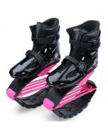 Black/Pink Jumping Shoes with 4 Tension Springs - Jump Shoes for Athletes and Heavier Users (L,XL, XXL)