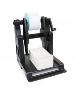Label Holder for Shipping Label Rolls and Fan-Fold Labels - Manual Label Rewinder