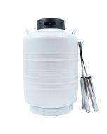 30L Wide Mouth Cryogenic Liquid Nitrogen Tank LN2 Dewar Container, 4.9 inch Opening