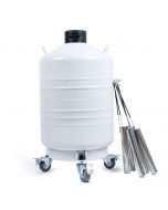 30L Cryogenic Container with Straps, Wheel, and Liquid Nitrogen for Storage