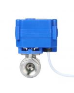 Motorized Ball Valve - 1/2" Stainless Steel Electrical Ball Valve with Full Port, 9-24 V AC/DC, 3 Wire Setup