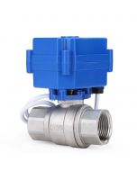 Stainless Steel Motorized Ball Valve - 1" Electrical Ball Valve with Full Port, 9-24 V DC, 2 Wire Reverse Polarity