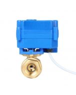 Brass Motorized Ball Valve - 1/2" with Full Port, 9-24 V AC/DC, 2 Wire Auto Return