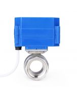 Stainless Steel Motorized Ball Valve - 1" Electrical Ball Valve with Full Port, 9-24 V DC, 5 Wire Setup