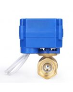 Motorized Ball Valve- 3/4" Brass Electrical Ball Valve with Standard Port, 9-24 V AC/DC, 2 Wire Auto Return