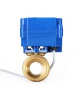 Motorized Ball Valve- 1" Brass Electrical Ball Valve with Standard Port, 9-24 V AC/DC, 3 Wire Setup