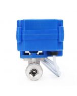 Motorized Ball Valve - 1/4" Stainless Steel Electrical Ball Valve with Full Port, 9-24 V AC/DC, 2 Wire Auto Return