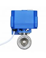 3/4" Stainless Steel Motorized Ball Valve with Manual Feature, Full Port, 9-24V AC/DC, and 2-Wire Auto Return System