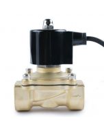 1" Brass Electric Solenoid Valve Underwater Valve 110V AC Normally Closed VITON for Air Water Oil Fuel IP67