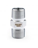 304 Stainless Steel Lead Free 6000 psi High Pressure Hex Nipple, 3/8" x 3/8" NPT Male Thread Pipe Adapter (1 pc)