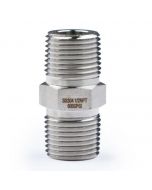 304 Stainless Steel Lead Free 6000 psi High Pressure Hex Nipple, 1/2" x 1/2" NPT Male Thread Pipe Adapter (1 pc)