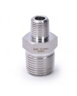 304 Stainless Steel Lead Free 6000 psi High Pressure Hex Nipple, 1/2" x 1/4" NPT Male Thread Pipe Adapter