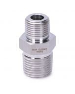 304 Stainless Steel Lead Free High Pressure Hex Nipple, 1/2" x 3/8" NPT Male Thread Pipe Adapter (1 pc)