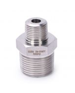 304 Stainless Steel Lead Free 6000 psi High Pressure Hex Nipple, 3/4" x 3/8" NPT Male Thread Pipe Adapter (1 pc)
