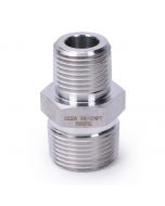 304 Stainless Steel Lead Free 6000 psi High Pressure Hex Nipple, 3/4" x 1/2" NPT Male Thread Pipe Adapter (1 pc)