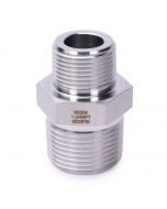 304 Stainless Steel Lead Free 6000 psi High Pressure Hex Nipple, 1" x 3/4" NPT Male Thread Pipe Adapter (1 pc)