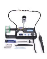 Soldering Iron Station with 2 Helping Hands, 60W, 6 Extra Iron Tips, Lead-Free Solder, Solder Sucker, Tweezers, °C/ºF Conversion