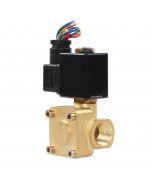 Electric Brass Solenoid Valve- 1/2" 12V DC Normally Closed, Pilot Type, VITON SEAL