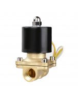 Electric Solenoid Valve - 1/2" 110V AC Brass Body Normally Closed, VITON SEAL