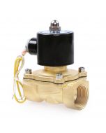 Electric Solenoid Valve- 1" 110V AC Solenoid Valve with Brass Body, Normally Closed and NBR Seal