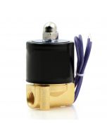 Electric Solenoid Valve- 1/4" 12V DC Brass Body Normally Closed, VITON SEAL