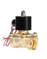 Electric Solenoid Valve- 1" 24V AC Brass Body Normally Closed, VITON SEAL