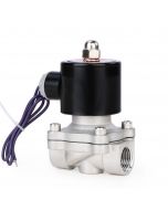 Electric Solenoid Valve- 1/2" 12V DC Stainless Steel Body Normally Closed, with VITON SEAL
