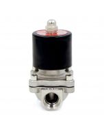Electric Solenoid Valve- 1/2" 24V AC Stainless Steel Body Normally Closed, VITON SEAL