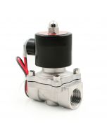 Electric Solenoid Valve - 3/4" 24V AC Stainless Steel Body Normally Closed with VITON SEAL