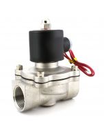 Electric Solenoid Valve- 1" 12V DC Stainless Steel Body Normally Closed, VITON SEAL