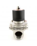 Electric Solenoid Valve- 1" 24V AC Stainless Steel Body Normally Closed with VITON SEAL