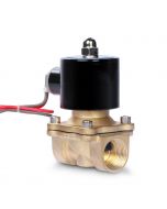 Electric Solenoid Valve- 1/2" 24V AC Brass Body Normally Closed with NBR Seal