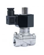 1/2" Stainless Steel Solenoid Valve - 110V AC Normally Open, Viton Seal