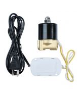 Smart Brass Solenoid Valve with WiFi APP Control, 1/4 inch, 110V AC, Viton Seal
