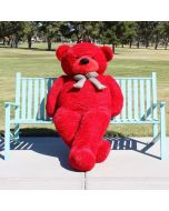 78" (6.5 ft) Crimson Red Giant Teddy Bear