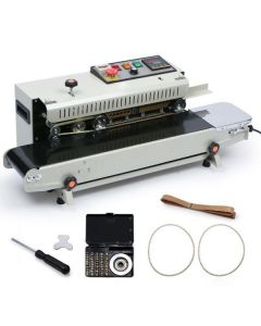 Automatic Continuous Bag Band Sealing Machine - Horizontal Band Sealer with Digital Temperature Control for 0.02-0.08mm PVC Bags