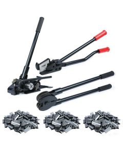 Steel Strapping Banding Kit Tool Set for 3/4" Steel Strapping - Tensioner, Sealer, Cutter