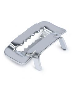 100pcs Stainless Steel Ear-Lokt Buckle Metal Banding Clips 3/4" Width for Sealing Pipe Clamp