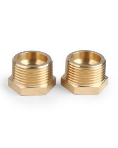 Brass Threaded Pipe Fitting 1/2" NPT Male x 1/4" NPT Female Adapter Set of 2