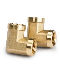2pcs 90 Degree Brass Barstock Street Elbow Pipe Fitting 1/8" NPT Female to 1/8" NPT Female
