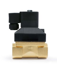High Pressure Solenoid Valve - 3/4" 12V DC Brass 50 bar, 300 ℉ High-Pressure High-Temperature Solenoid Valve