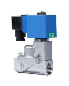 High Pressure Solenoid Valve - 1/2" Stainless Steel 100 bar, 12V DC High-Pressure High-Temperature Resistance Solenoid Valve, 248℉