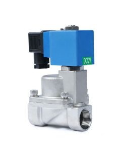 High Pressure Solenoid Valve - 3/4" Stainless Steel 100 bar, 12V DC Solenoid Valve with High Pressure and High-Temperature Resistance, 248℉