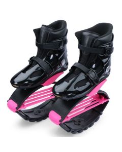 Black/Pink Jumping Shoes with 4 Tension Springs - Jump Shoes for Athletes and Heavier Users (L,XL, XXL)